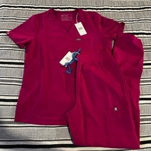 Raspberry Sorbet SET of figs scrubs